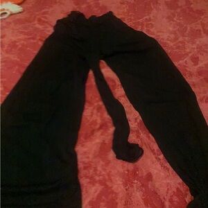 Jackie Jon New york womens large elastic waist black sheer tie belt dress pants